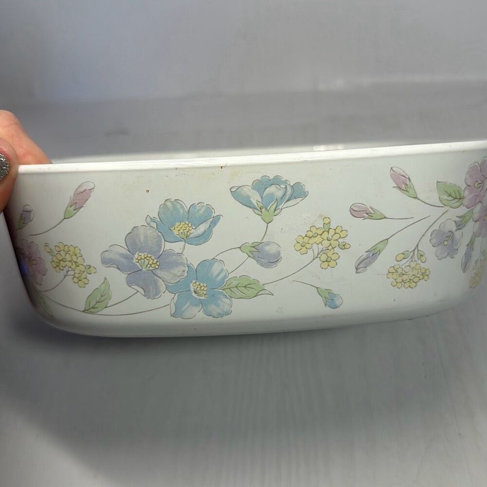 Corning Ware Spring Bouquet A-2-B 2 Liter Pastel Floral Casserole Dish NO Lid LO - Picture 3 of 7